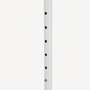 Verstelbaar kledingrek met ronde buizen, 90cm breed, wit mat