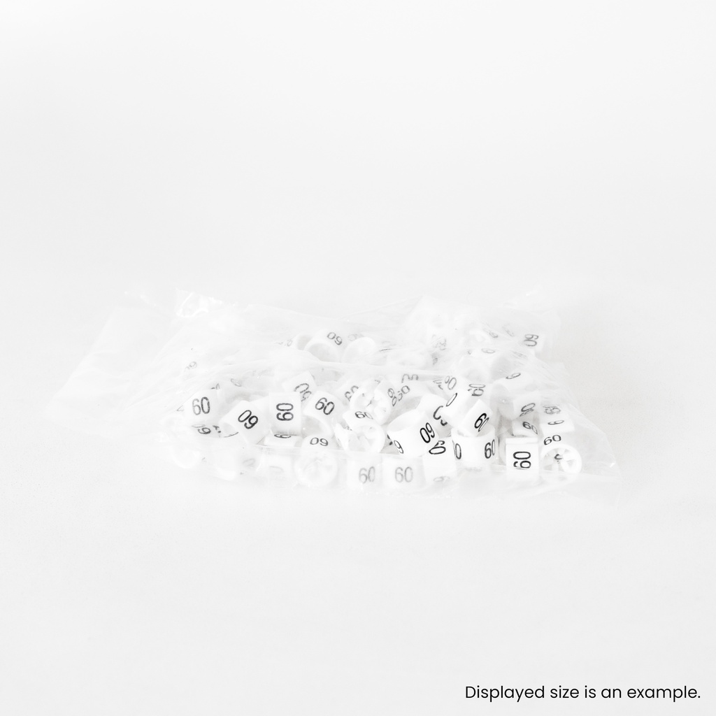 BINK - Colour cubes with size for hangers, mini, white, 4XL ,100 pcs