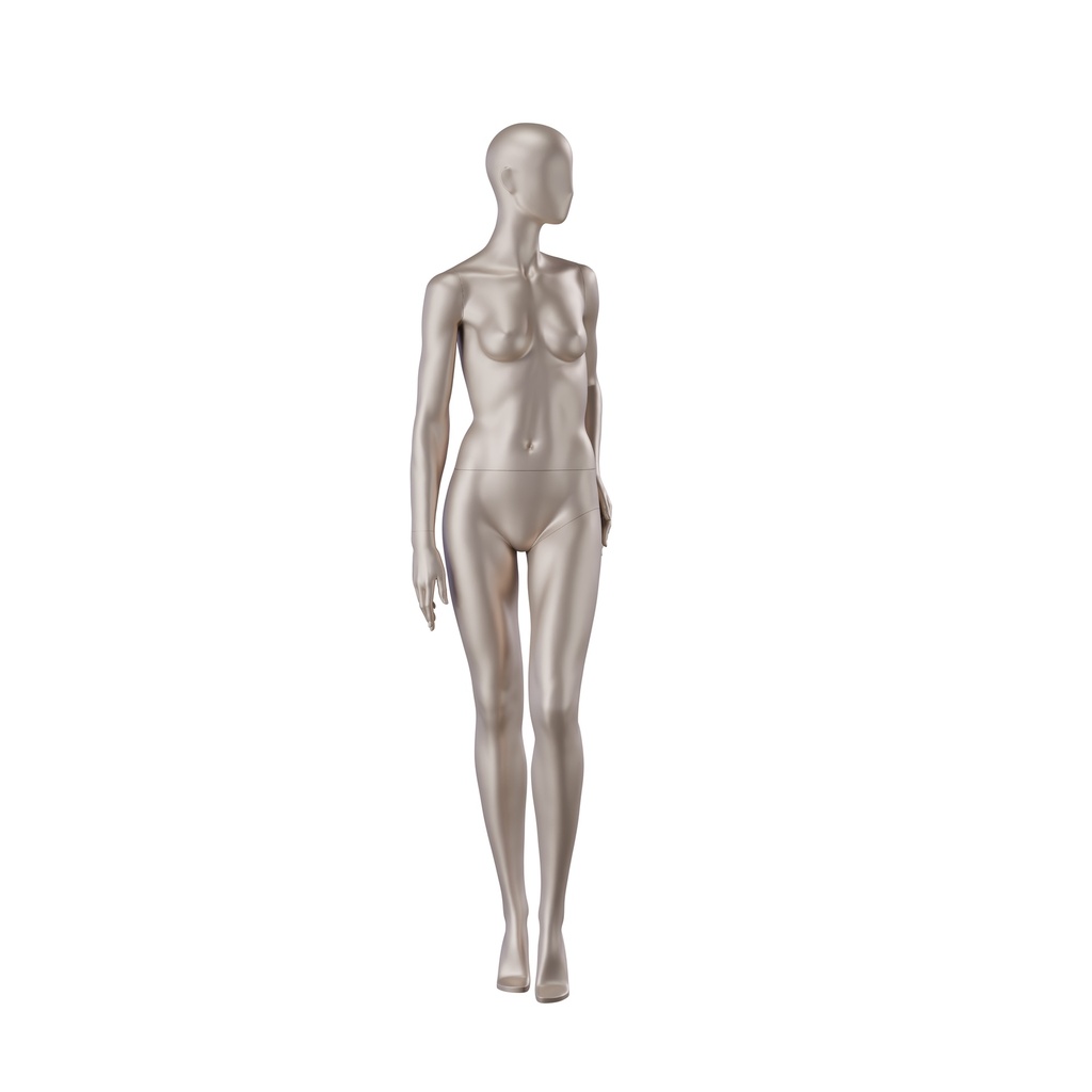 BINK - Maniquí para lencería mujer, copa A, color de piel metálico, postura de pie 09A