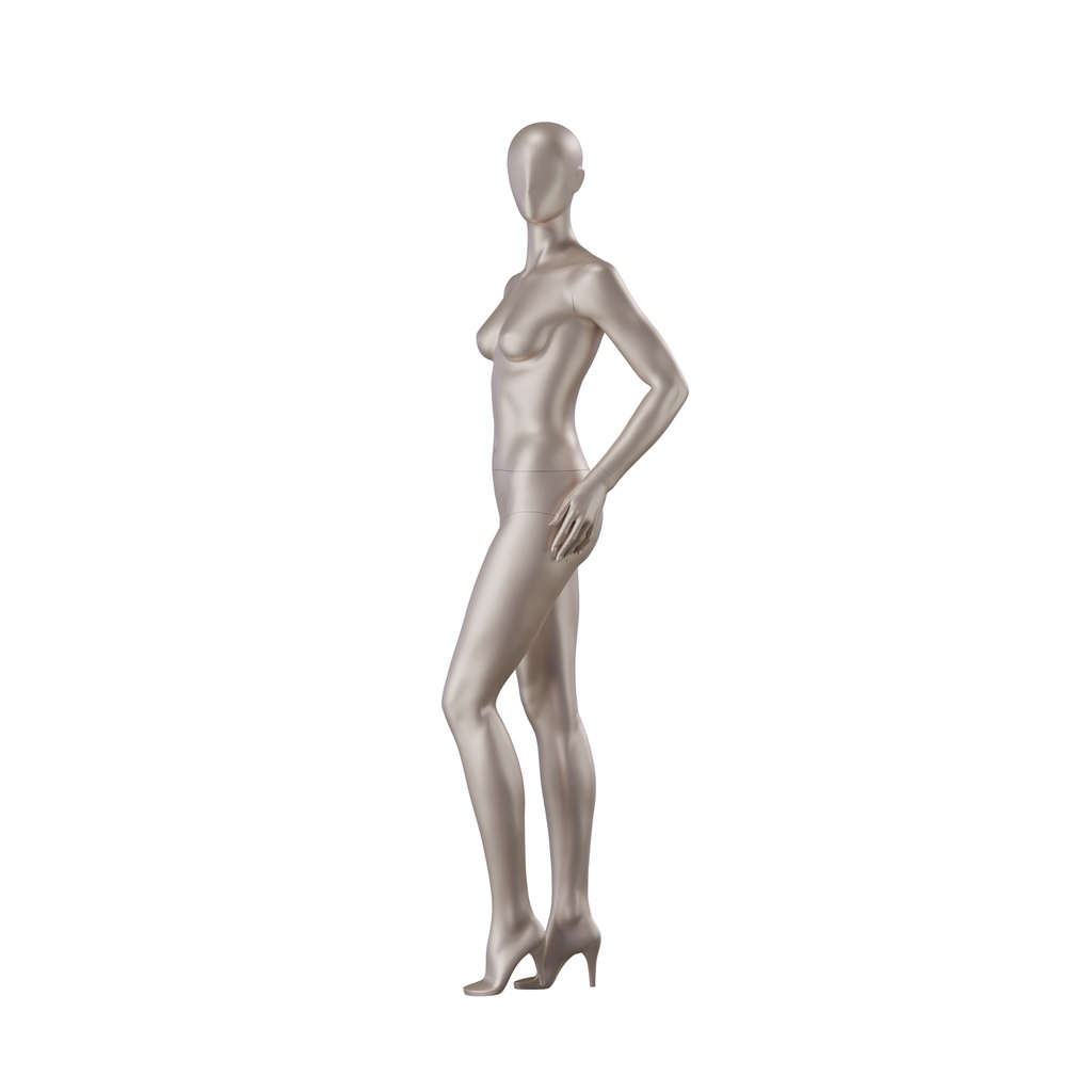BINK - Maniquí para lencería mujer, copa A, color de piel metálico, postura de pie 09A