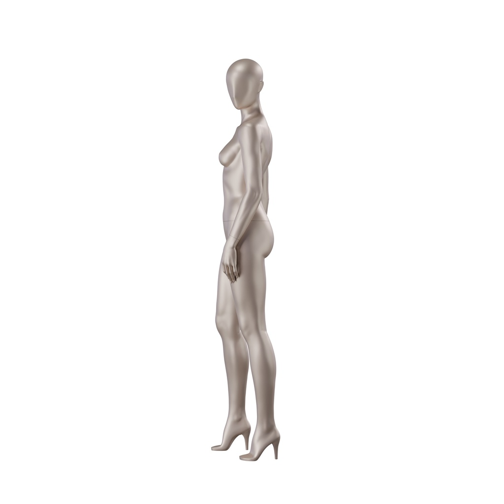 BINK - Underwear mannequin, female, A-cup, bronze metallic skin color mat, standing pose 13A