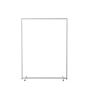 Verstelbaar kledingrek met ronde buizen, 120cm breed, wit mat