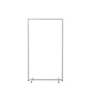 Verstelbaar kledingrek met ronde buizen, 90cm breed, wit mat
