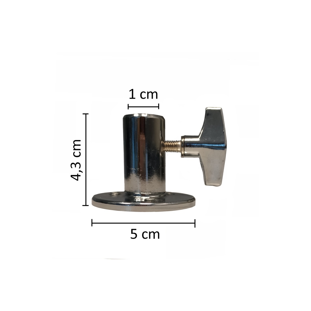 BINK - Connecteur Socle mannequin pour tige au mollet, métal chromé