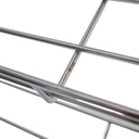 Shoe display rack, chrome, 112x150cm, wheels 5 cm