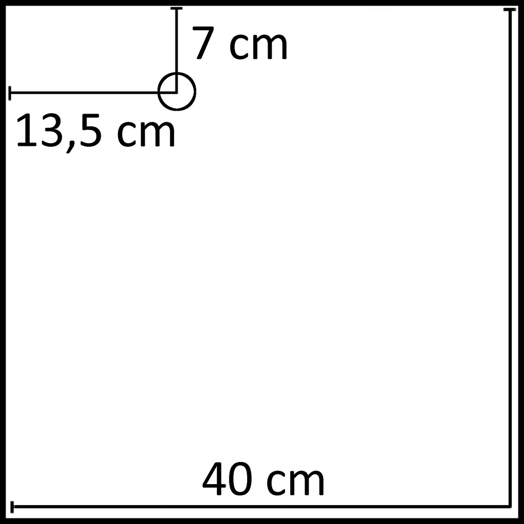 BINK - Square mannequin base 40x40 cm, brushed stainless steel