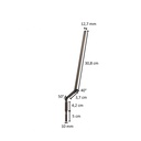 Kuitpin in geborsteld vernikkeld staal WO-CALF019_N-CH50