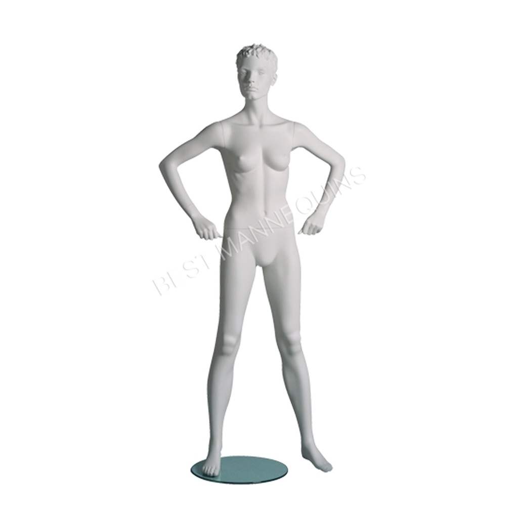 BINK - Maniquí femenino de escaparate, cabello esculpido, todo deporte