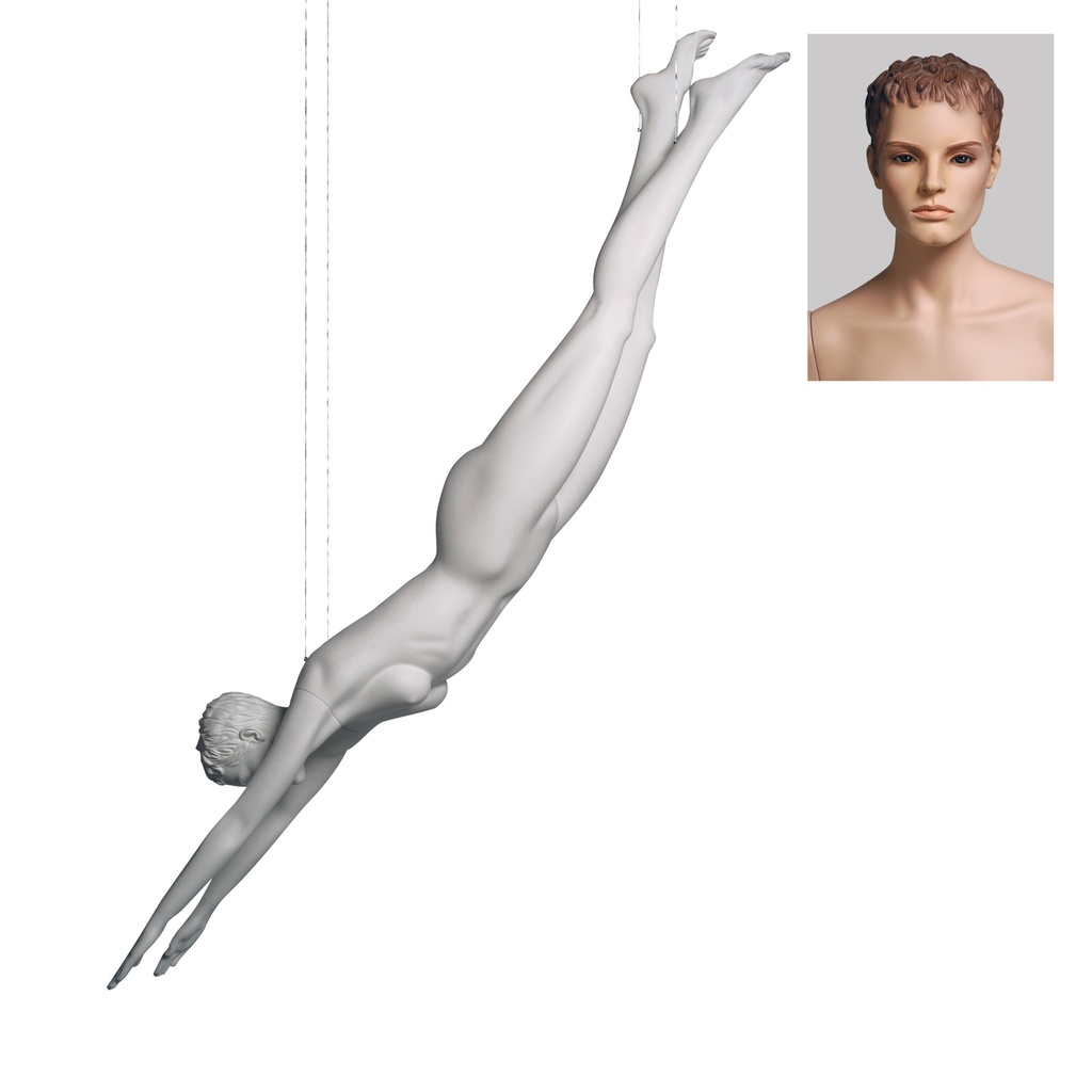BINK - Maniquí femenino de escaparate, cabello esculpido, todo deporte