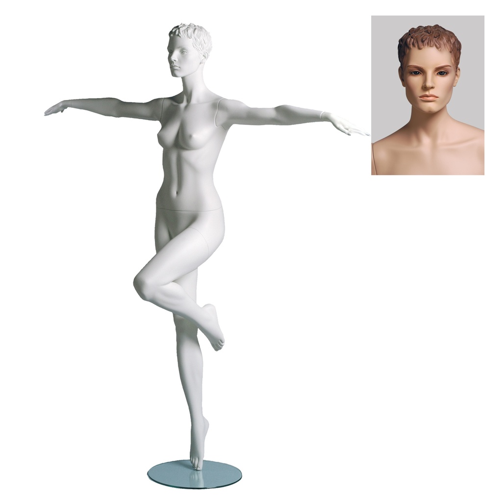 BINK - Female window mannequin sculpted hair, All Sports