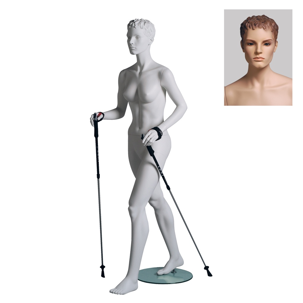 BINK - Female window mannequin sculpted hair, All Sports