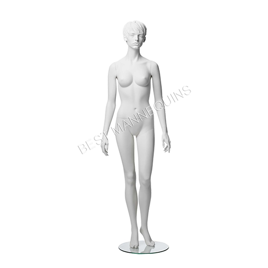 Maniquí femenino de escaparate, cabello esculpido, Adriana