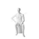 Sentado Maniquí masculino de escaparate cabello esculpido, Nik