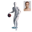 Maniquí masculino de escaparate cabello esculpido, todo deporte