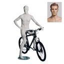 Maniquí masculino de escaparate cabello esculpido, todo deporte
