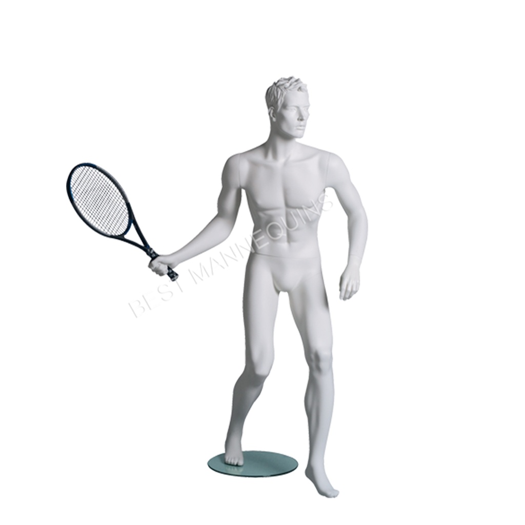 BINK - Maniquí masculino de escaparate cabello esculpido, todo deporte