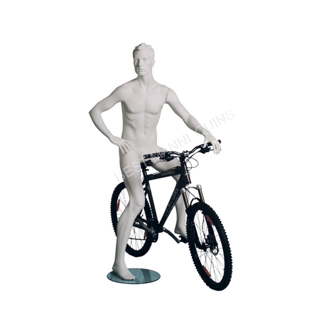 BINK - Maniquí masculino de escaparate cabello esculpido, todo deporte