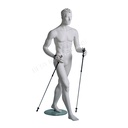 Maniquí masculino de escaparate cabello esculpido, todo deporte