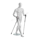 Maniquí masculino de escaparate abstracto cabeza, Metro deporte