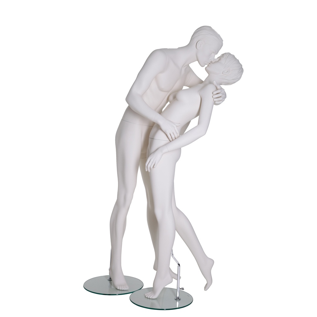 Masculino y femenino maniquí esculpido,pareja enamorada