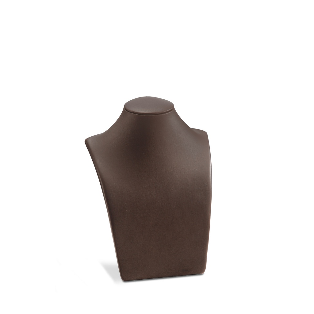 BINK - Busto para collar, 21,5 x 17 x 11 cm, piel sintética marrón