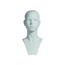 Child head with sculpted hair, FRP, white mat 