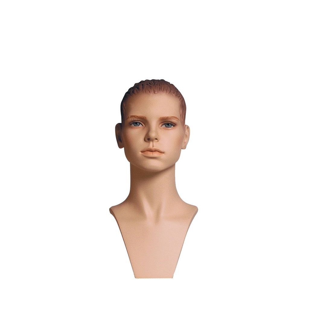 BINK - Tête enfant, cheveux sculptés, FRP, chair+make-up
