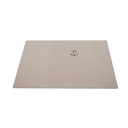 Socle rectangulaire pr mannequin d'étalage adulte, acier nickel brossé