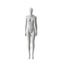Maniquí femenino abstracto gris, con cabeza abstracta, base de vidrio, postura F014.
