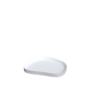 Plateau à présentation, 30x35 cm, en métal blanc