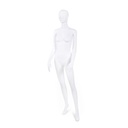 Unzerbrechliche Damen-Mannequin, abstraktes Kopf, recycelbares Mannequin aus ABS-Kunststoff, mattweiß, Pose 19
