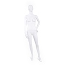 Mannequin femme incassable, tête semi-abstraite, mannequin recyclable en plastique ABS, blanc mat, pose 20