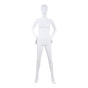Unzerbrechliche Damen-Mannequin, abstraktes Kopf, recycelbares Mannequin aus ABS-Kunststoff, mattweiß, Pose 23