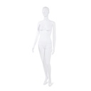 Maniquí de dama irrompible, cabeza abstracta, maniquí reciclable de plástico ABS, blanco mate, postura 37