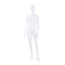 Unzerbrechliche Damen-Mannequin, abstraktes Kopf, recycelbares Mannequin aus ABS-Kunststoff, mattweiß, Pose 42