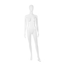 Onbreekbare dames mannequin, abstract hoofd, recycleerbare mannequin uit ABS plastic, glanzend wit, pose 42
