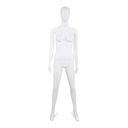 Onbreekbare dames mannequin, abstract hoofd, recycleerbare mannequin uit ABS plastic, wit mat, pose 43