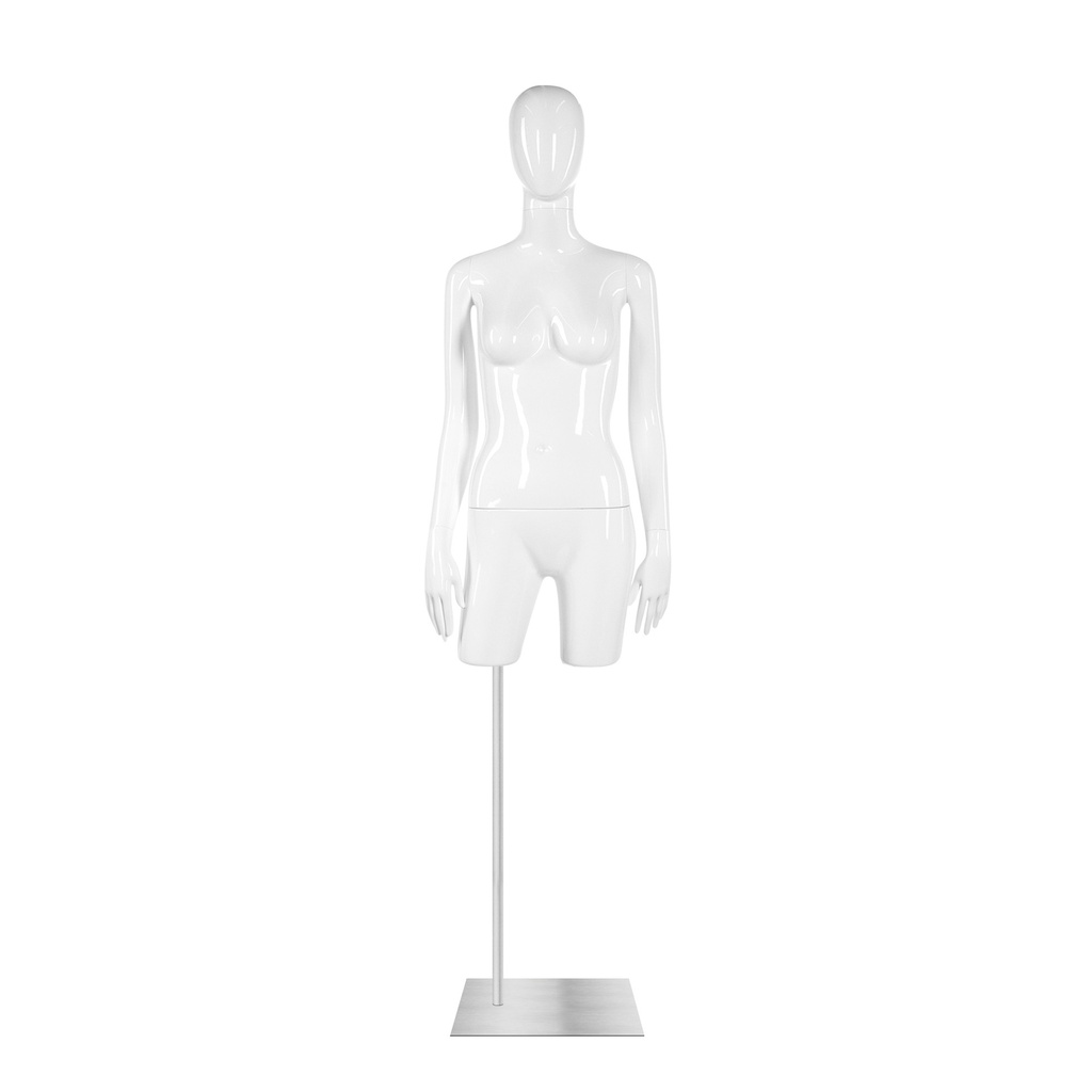 BINK - Busto de mujer con cabeza abstracta, blanco brillante