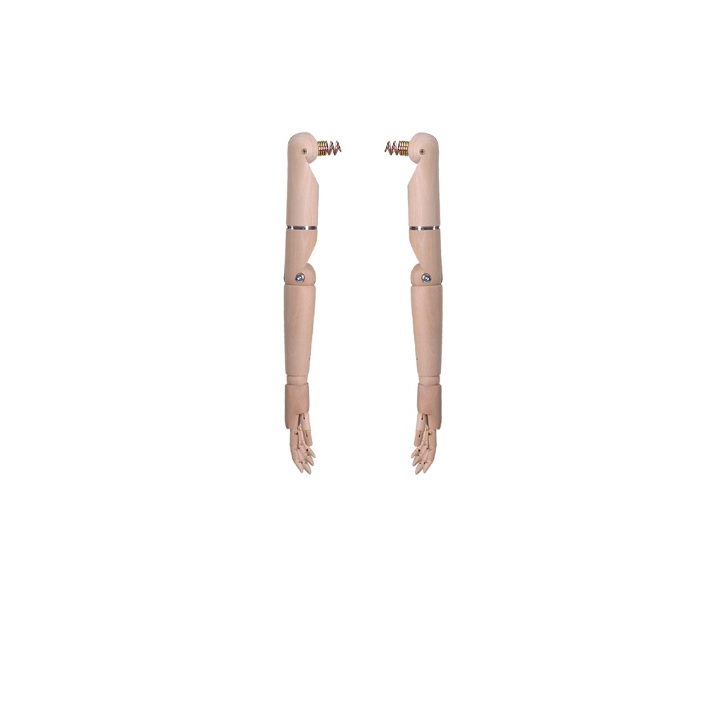 BINK - Paire de bras en bois réglables pour torso couture, enfant, 4 ans, bois masif naturel