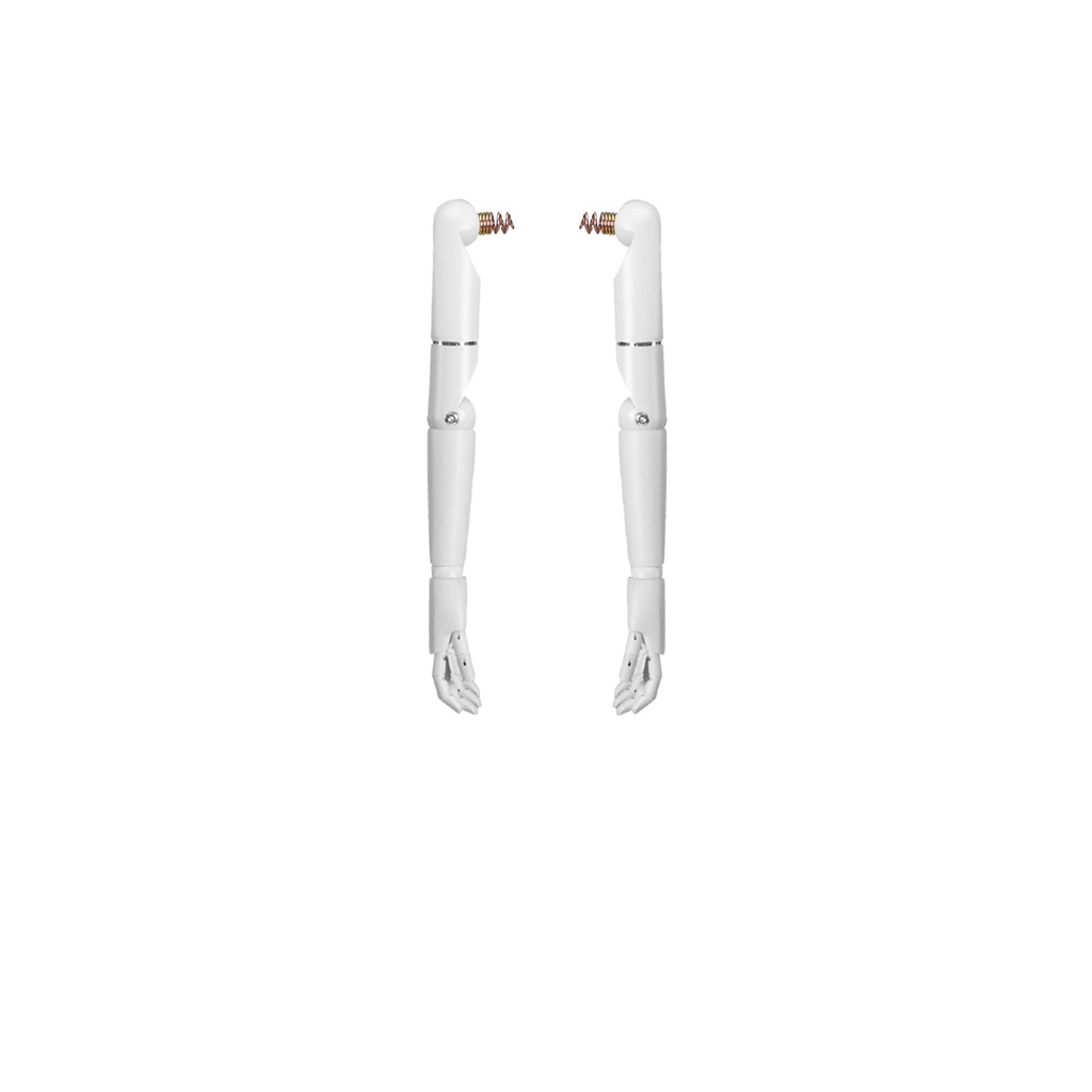 BINK - Pair of articulated wooden arms for couture torso, children, 4 year, lacquered matt white