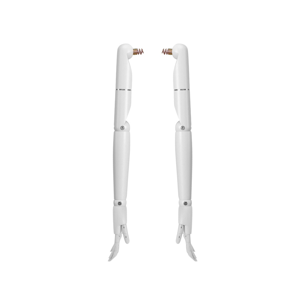 BINK - Paire de bras en bois réglables pour buste couture, femme, blanc mat