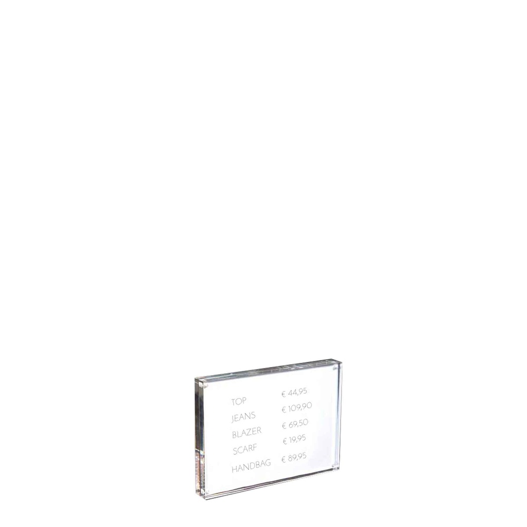 BINK - Price system con magnet, plexi, transparente