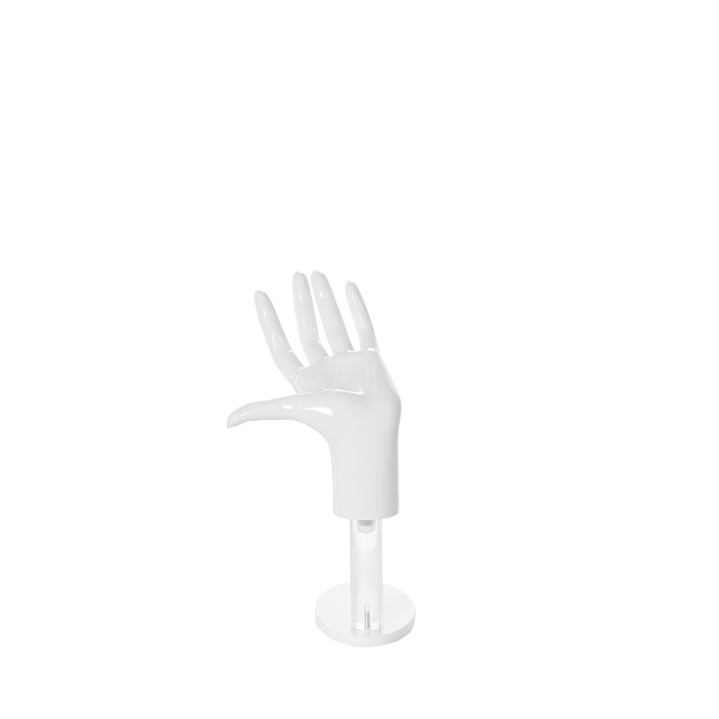 BINK - Main femme, plastique, blanc brillant