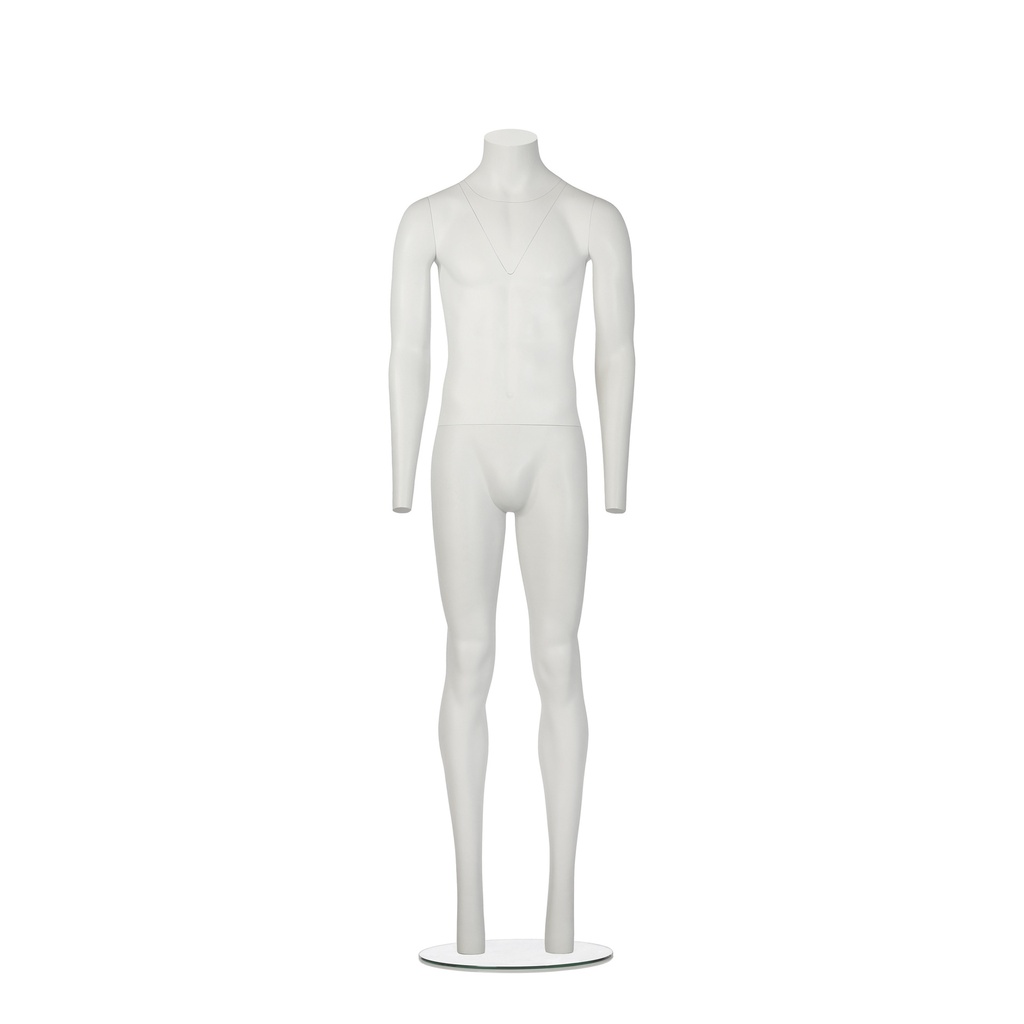 BINK - Maniquí masculino ghost para fotografía de productos, Packshot, talla M slim fit, postura MS01.
