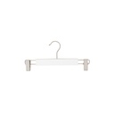 Klhanger, clips, kindermaat, lotushout, wit mat - doos van 100 stuks.