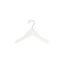 Weißer Kleiderbügel für Kinderkleidung, 26 cm Breite, Nickel-Haken – 100 Stück pro Karton.