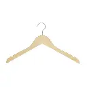 Kledinghanger lotushout naturel gelakt voor dameskledij, 41 cm breedte, matte haak - doos van 100 st