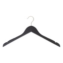 Percha negra con antideslizante para blusas/camisas, 44 cm de ancho, gancho de níquel - caja de 100 unidades