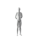 Sport mannequin kind, grijs, 12 jaar, abstract hoofd, staande pose 605
