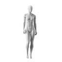 Sport dames mannequin, grijs, abstract hoofd, staande pose 26